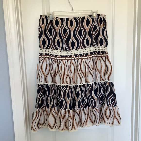 Dimri 100% Cotton Multi-Colored Lined Boho Skirt Womens Small - Picture 3 of 8